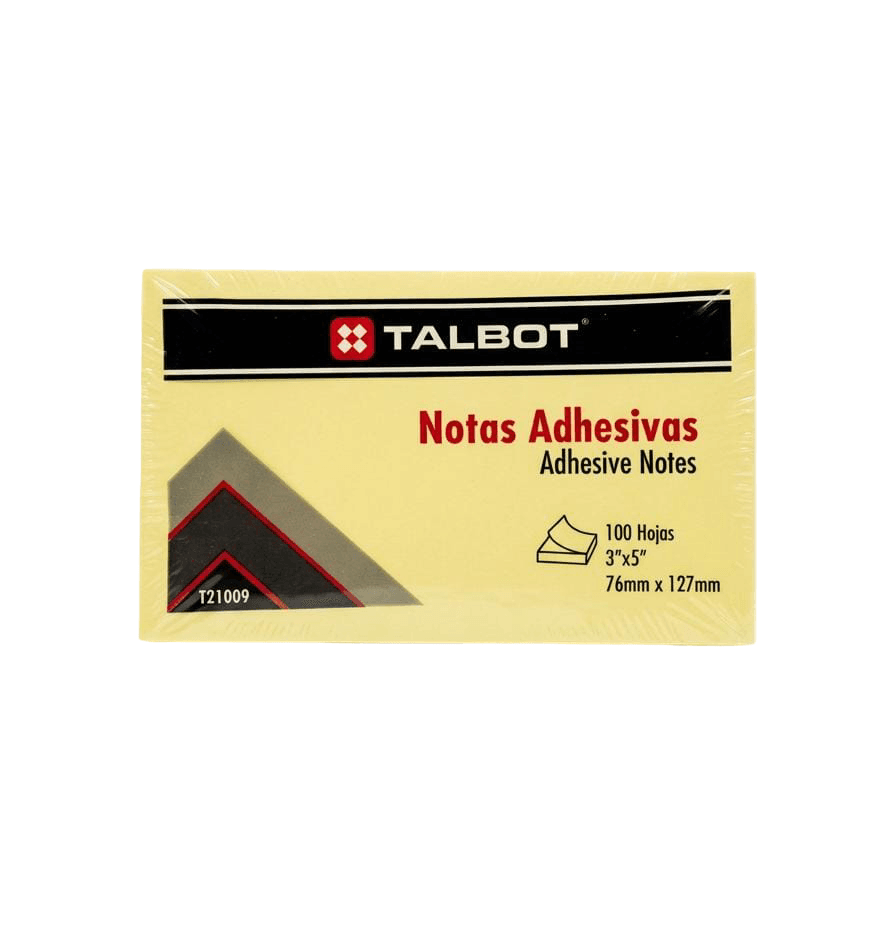 Notas adh. amarillo 3X5 100H talbot