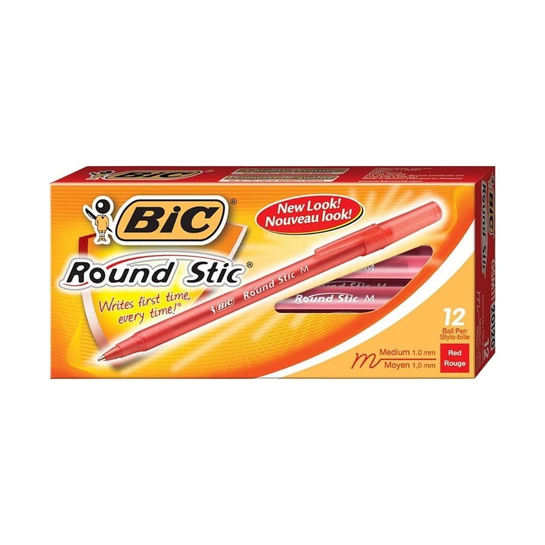 Boligrafo bic round rojo 12/1