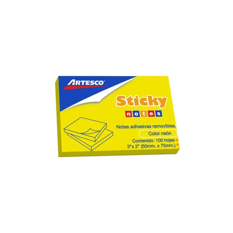 Notas adhesivas (3X2) amarillo neon