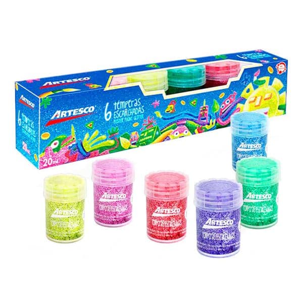 Juego de tempera 6/1 escarchada