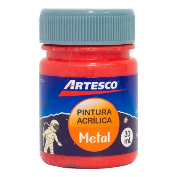Pintura acrilica perlada metalica 30ML rojo