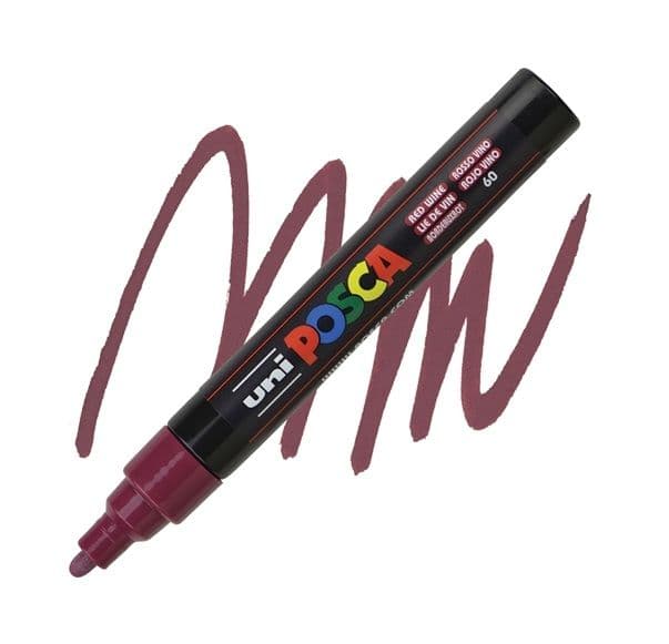 Marcadores posca pta. med. t/bala rojo vino