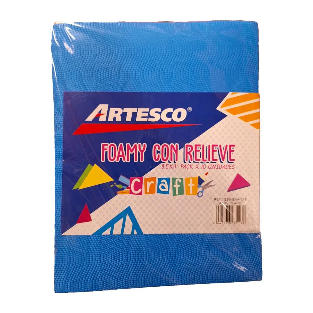 Foamy artesco c/relieve (8.5 x 11) azul