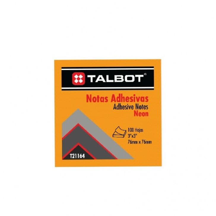 Notas adh. naranja neon 3X3 100H talbot