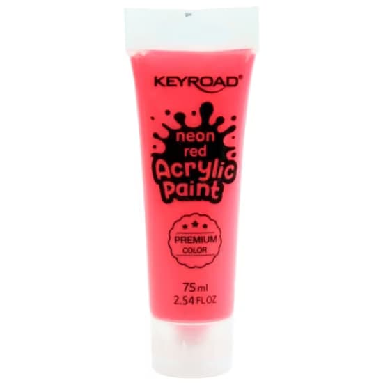 Pintura acrilica 75ML rojo neon keyroad