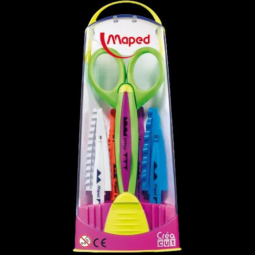 Tijeras c/festones 5PZ estuche