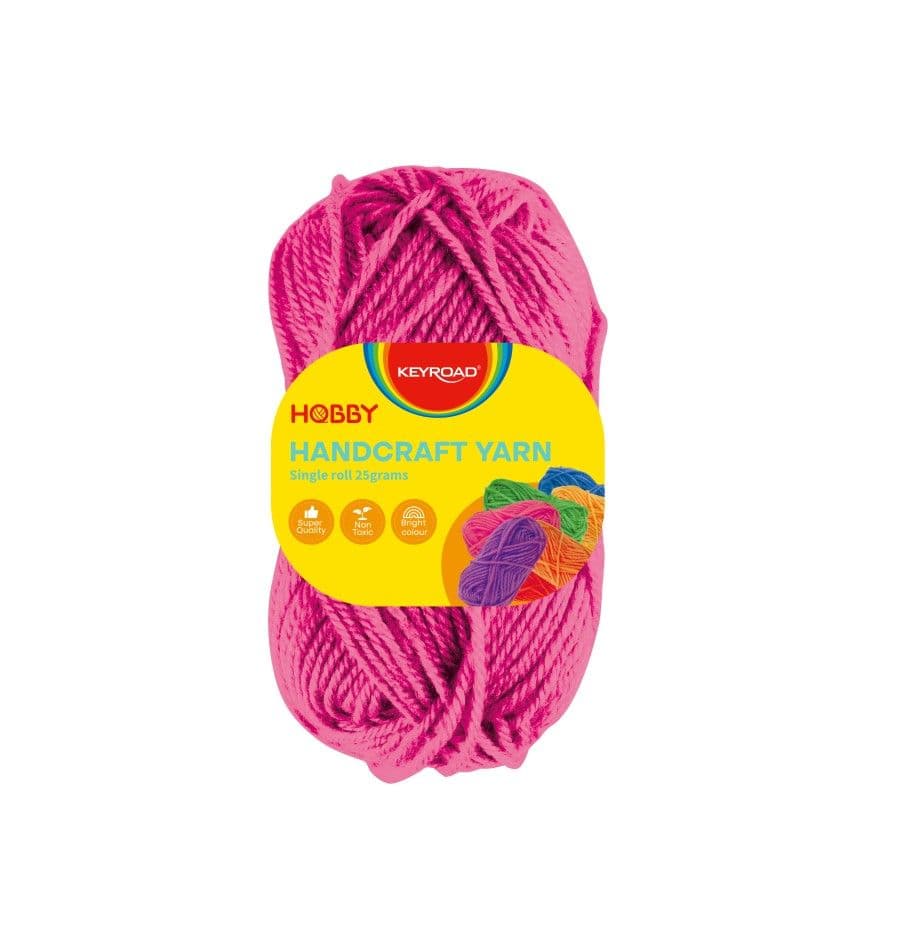 Hilo de lana, rollo de 25 gramos, rosado