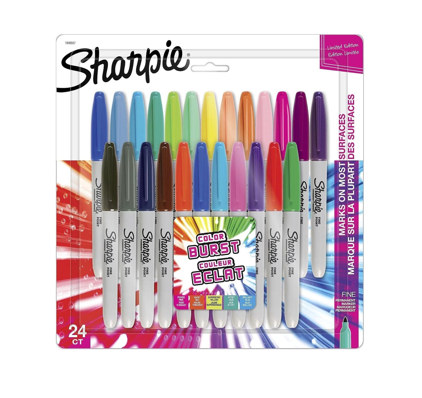 Juego de felpas sharpie fina burst 24/1 bl