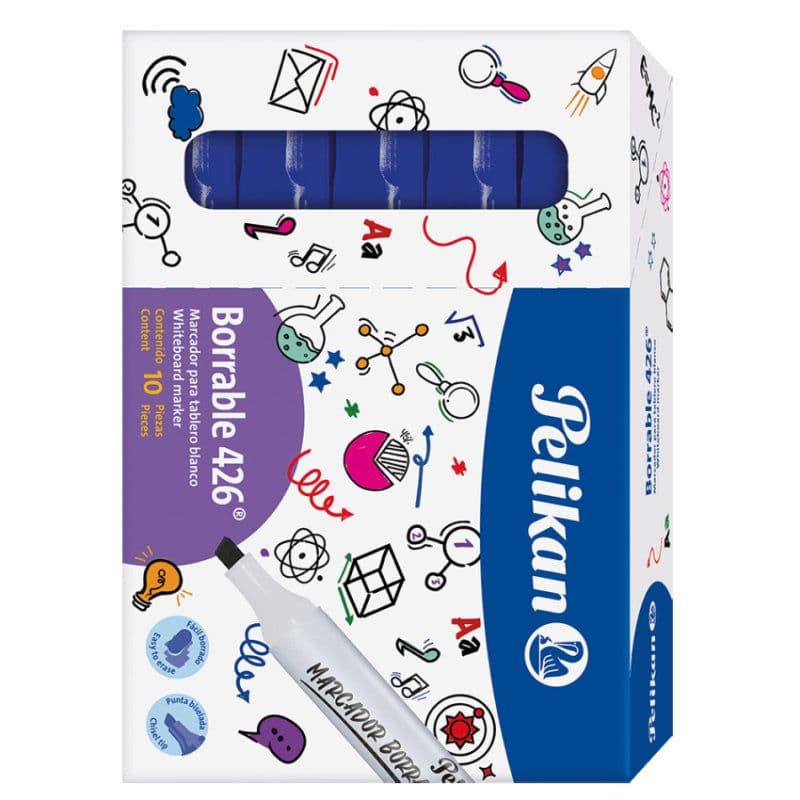 Marcador borrable pelikan 426 azul 10/1