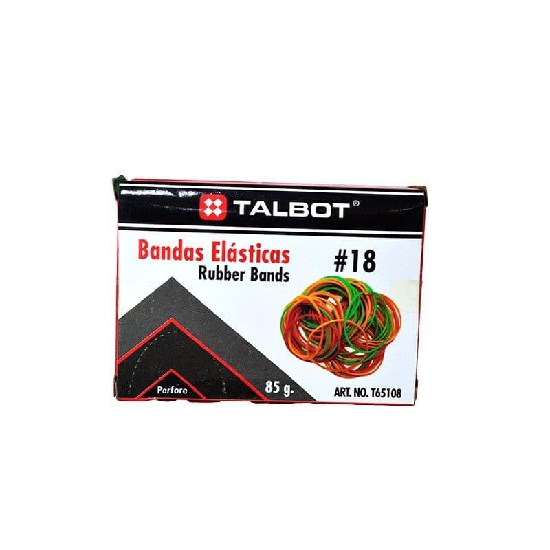 Bandas elasticas 18 - caja x 85 gr. 3 oz. col. talbot