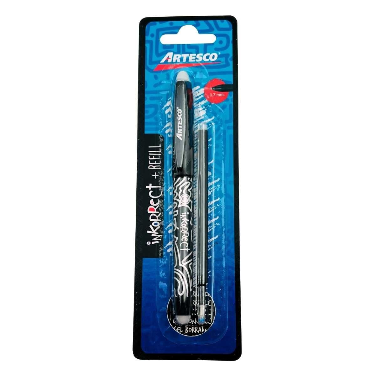 Boligrafos borrable inkorrect tinta gel negro