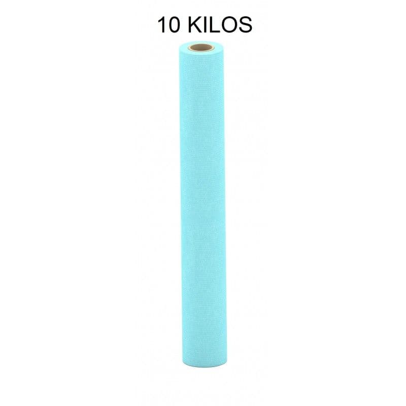 Papel manila 65G en rollo 10KG azul turquesa