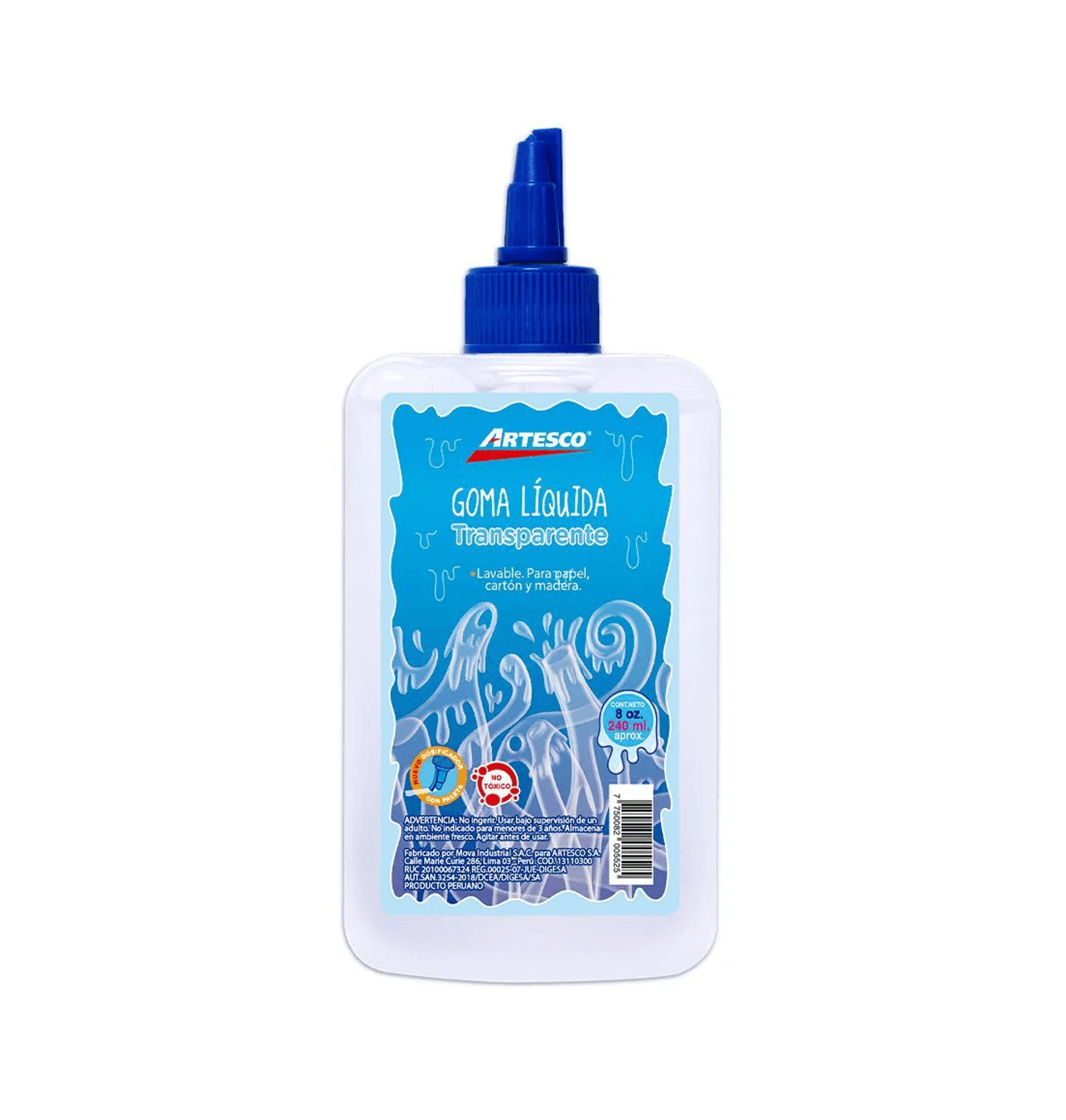 Ega escolar 8 onz sticky transparente artesco