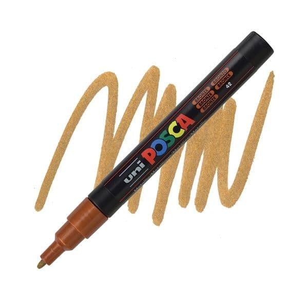 Marcadores posca pta. fina bronce