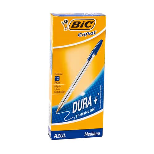 Boligrafo bic cristal azul 12/1