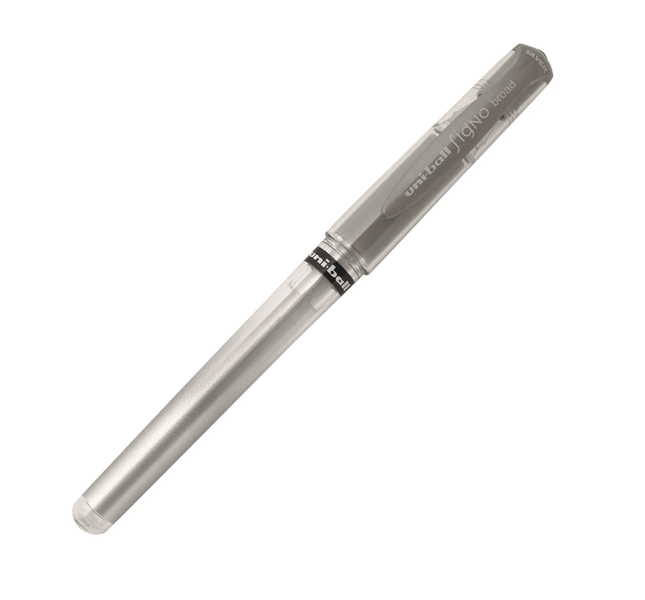 Boligrafos signo broad gel roller ball plata