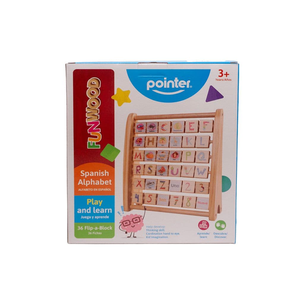 Juego educ alfabeto madera t/abaco ptr 6063 pointer