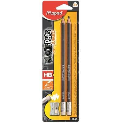 Lapices de escribir #2 jumbo blackpeps 2/1 c/sacapuntas