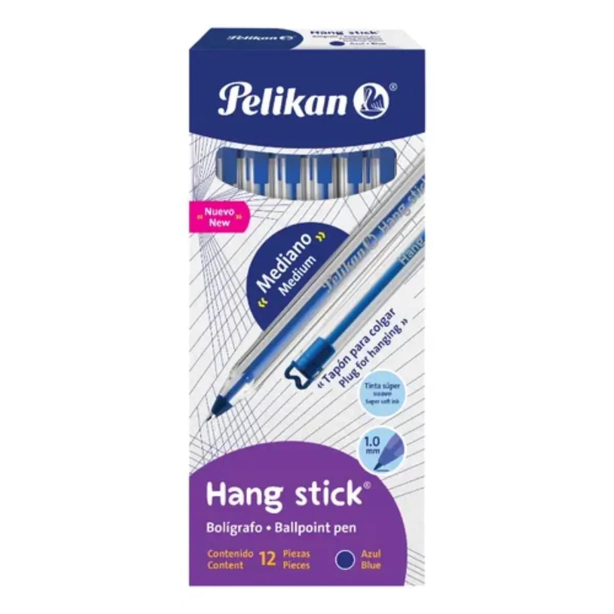 Boligrafo hank stick 12/1 azul 1.0MM
