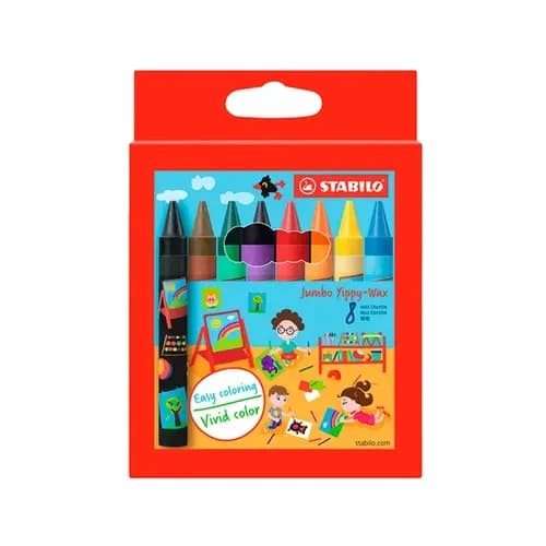 Crayon cera jumbo 8/1 e stabilo
