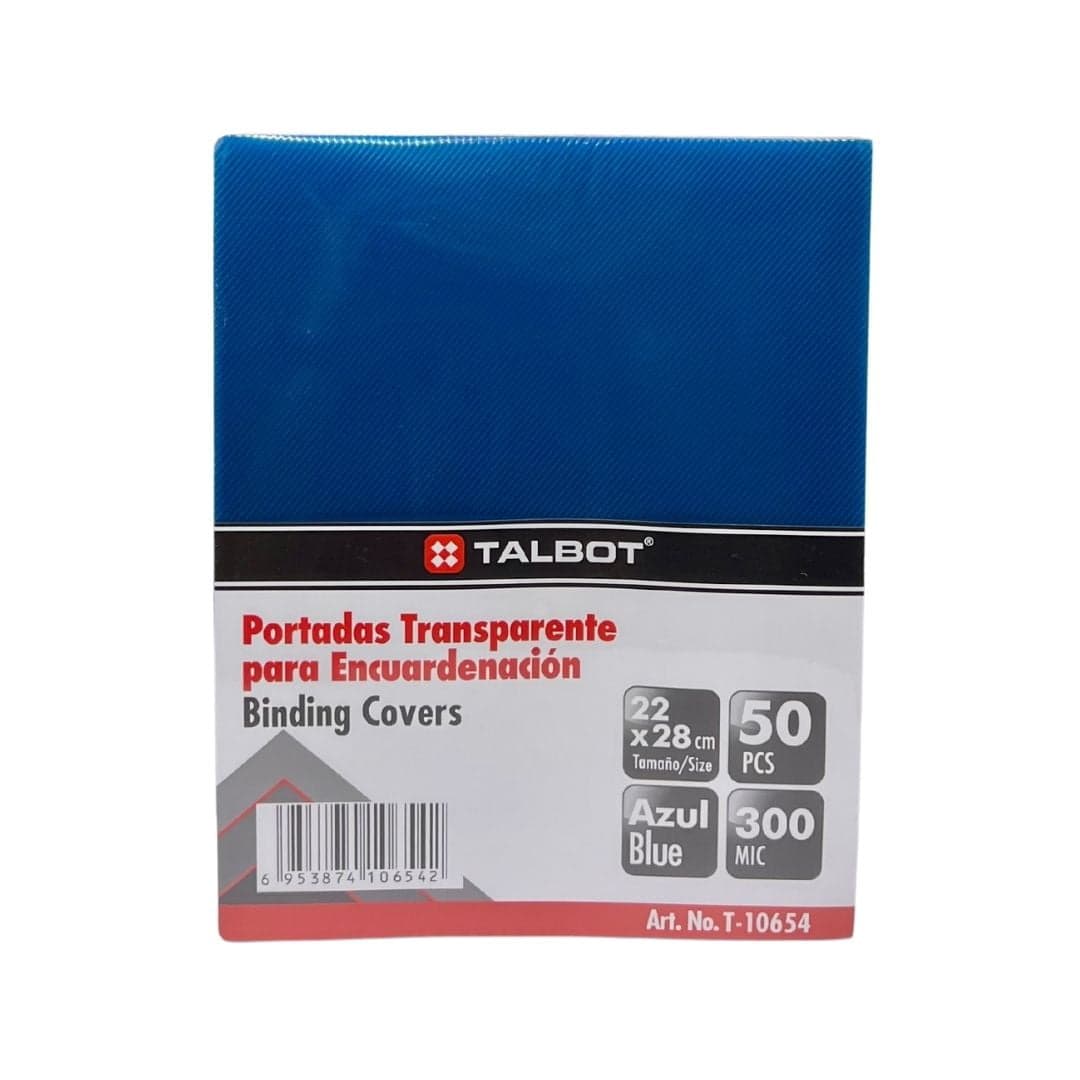 300 mic - transparente, franja azul talbot