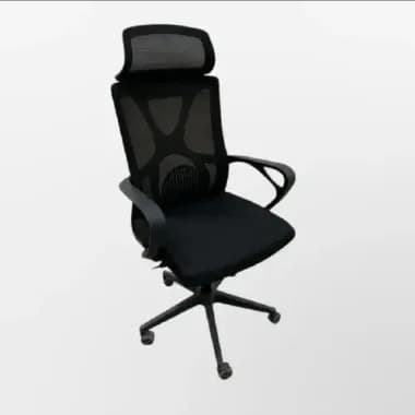 Silla negra secretarial p/oficina