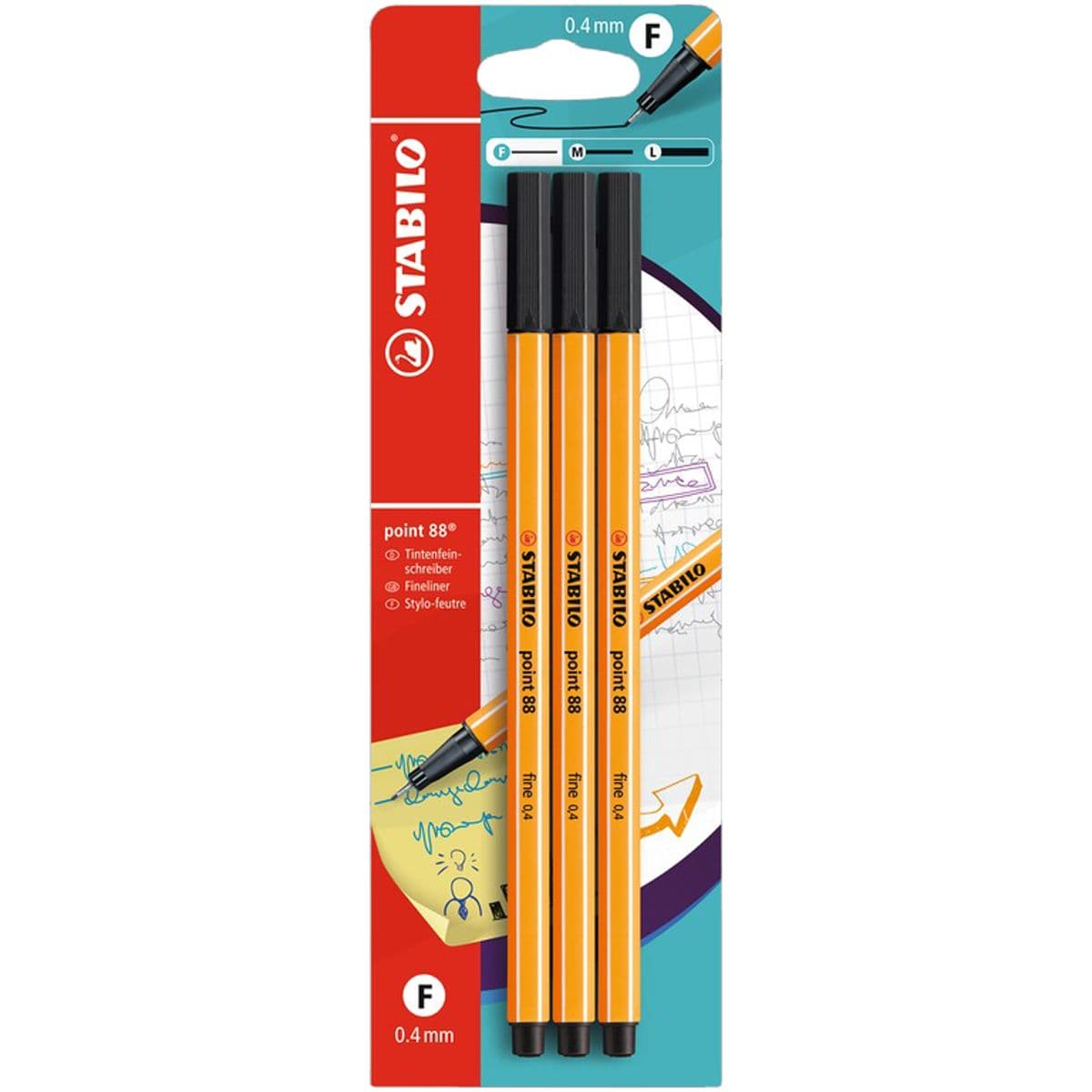 Stabilo point 88 3/1 negro