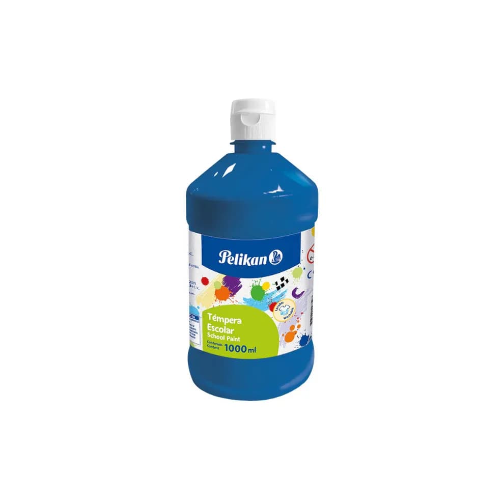 Tempera en botella azul 1000 ml