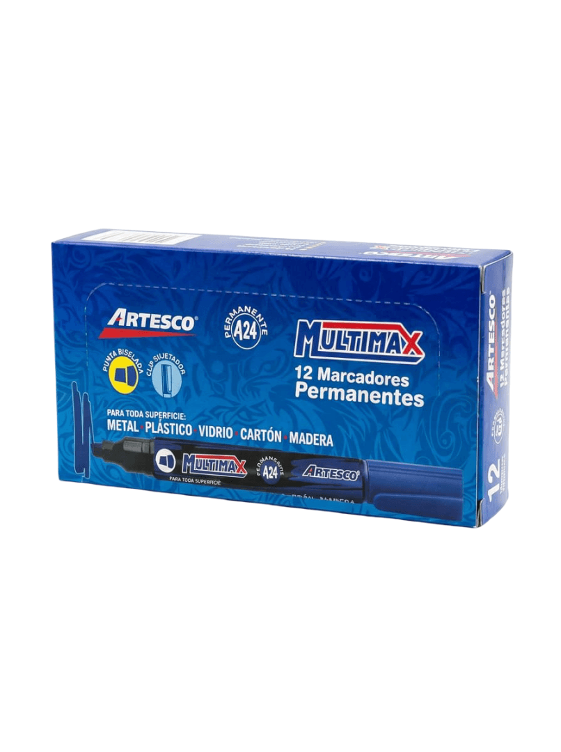 Marcador permanente multimax A24 azul artesco 12/1