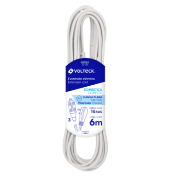 Extension domestica blanca 6M volteck