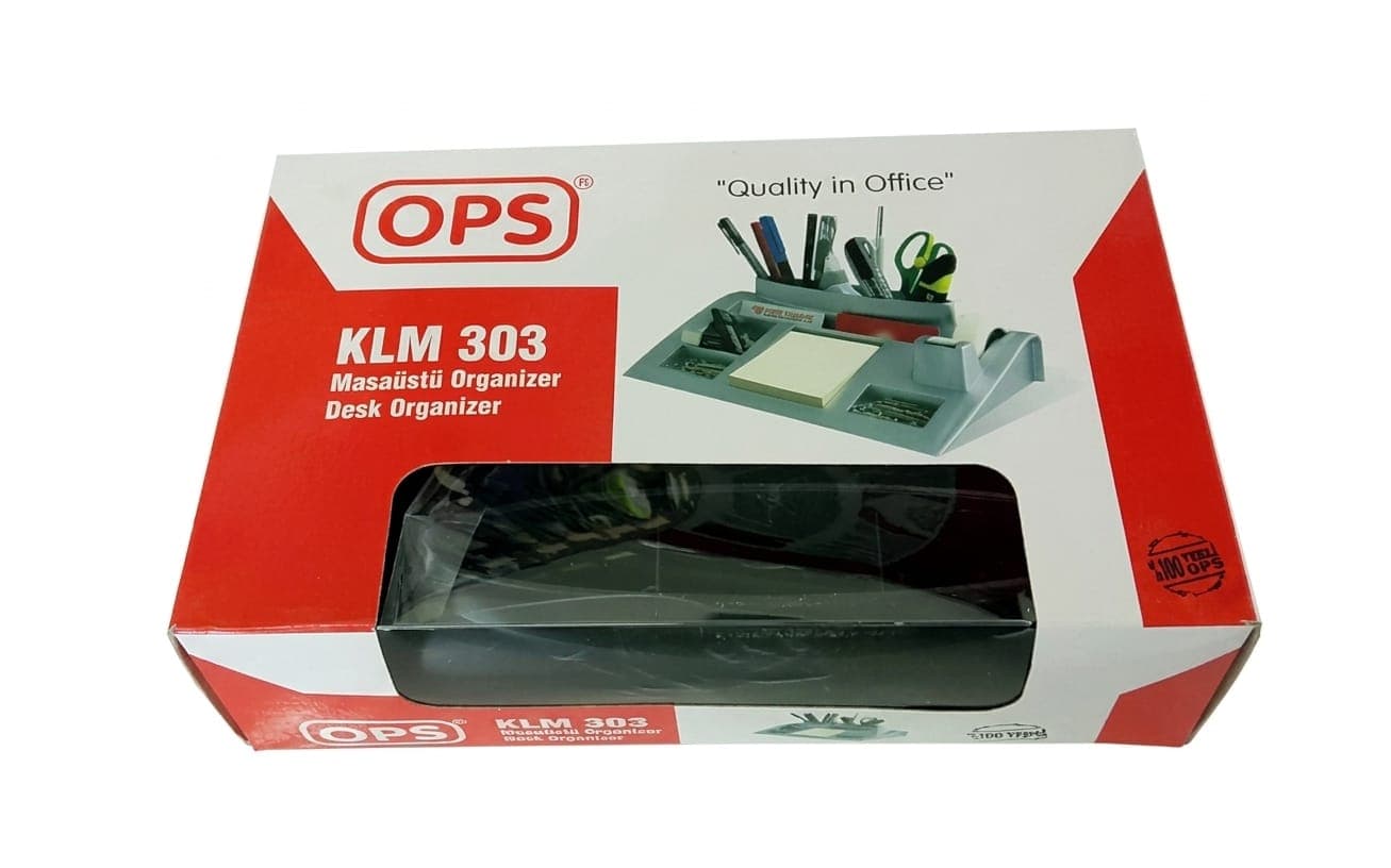 Organizador plastico p/escritorio negro