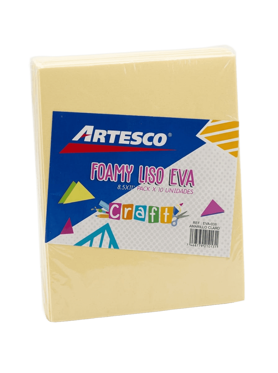 Foami amarillo claro artesco liso