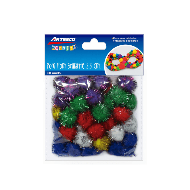 Pompom brillante 2.5CM 50/1 artesco