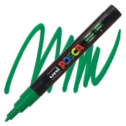 Marcador posca pta. fina verde