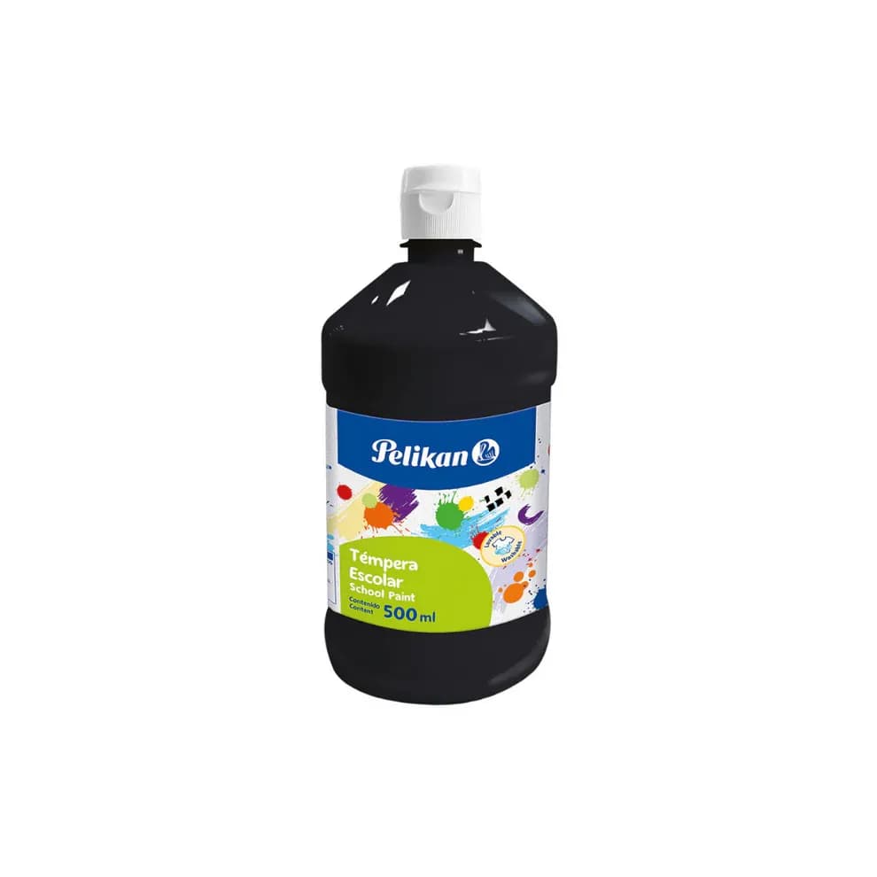 Tempera en botella 500ML negro 742/500 NR.11