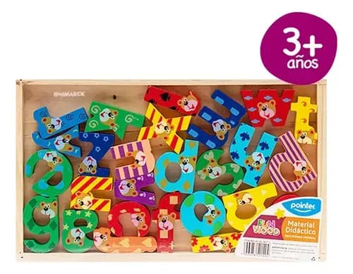 Juego educ alfabeto madera pointer