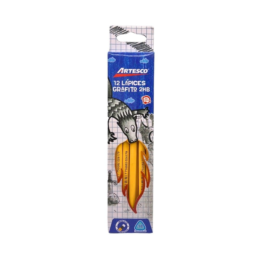 Lapices NO.2 hb 12/1 amarillo triangular artesco