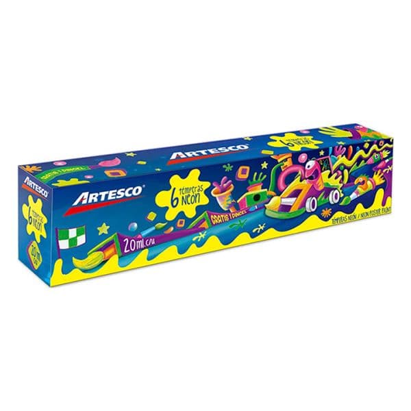 Juego tempera neon 6/1 (artesco)