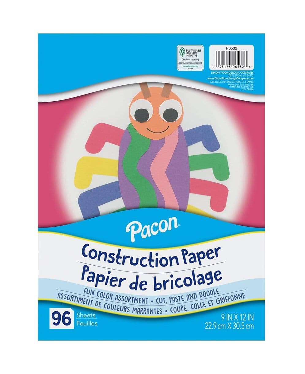 Papel construccion (9X12) 96/1 surtido