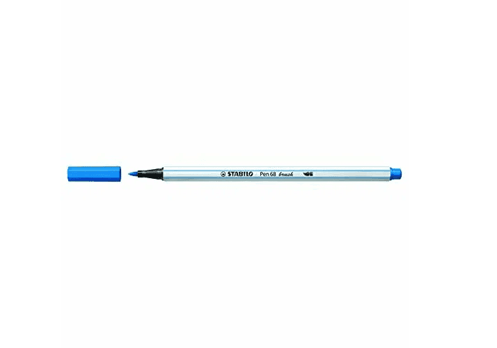 Pen 68 brush azul stabilo
