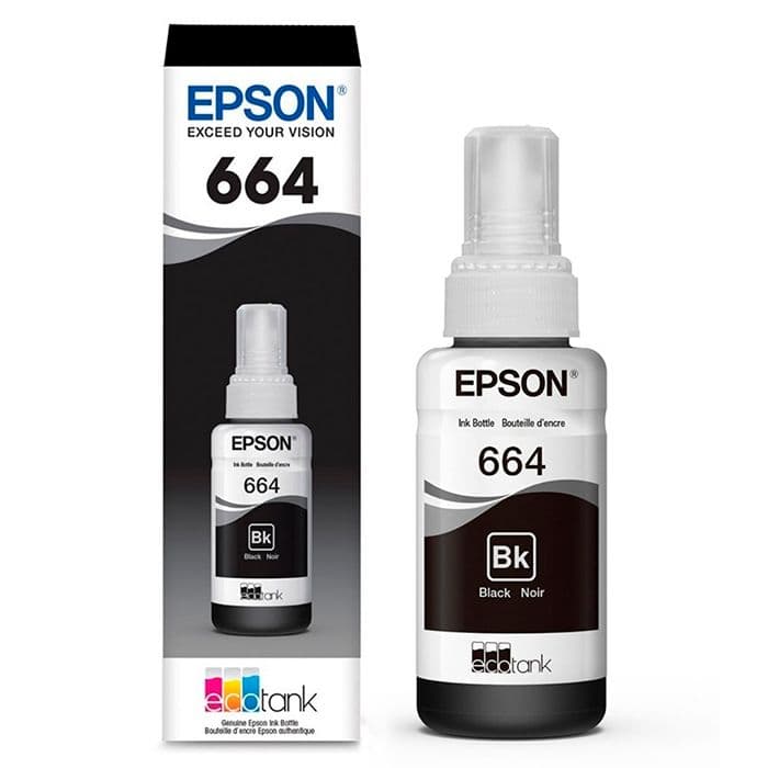 Tinta epson 664 negro, botella