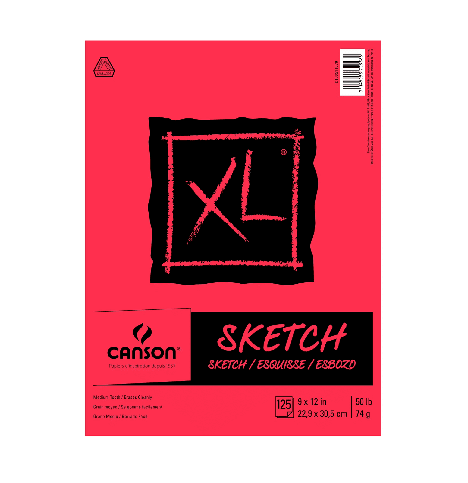 Libreta sketch (9 x 12) 125 hojas