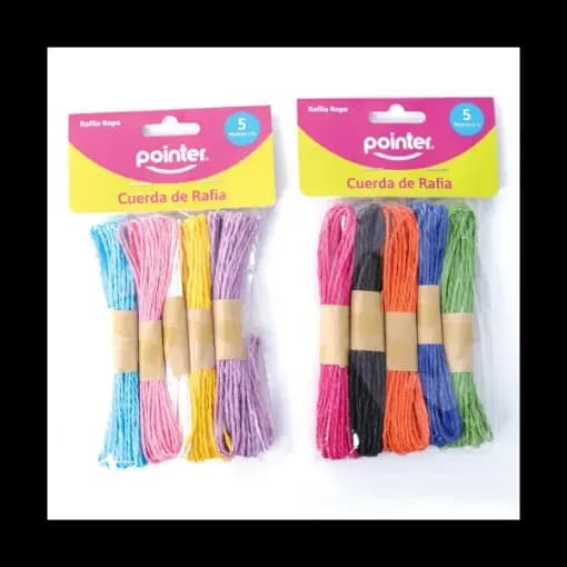Cinta rafia 4/1 blister surtido pointer