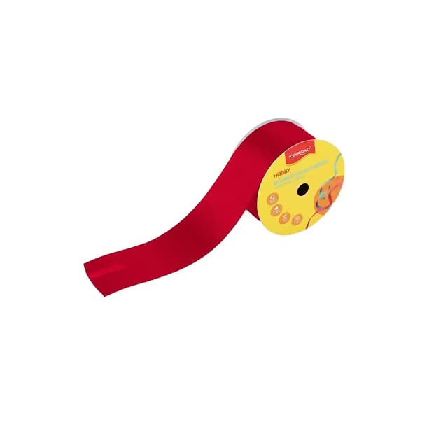 Cinta satinada doble brillo 51MMX25YAR rojo