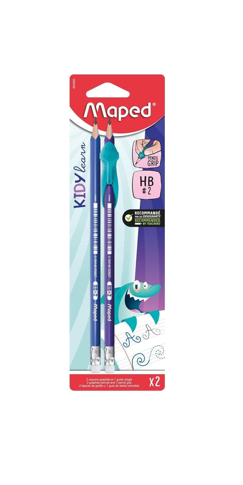Lapices #2HB c/accesorios 2/1 blister