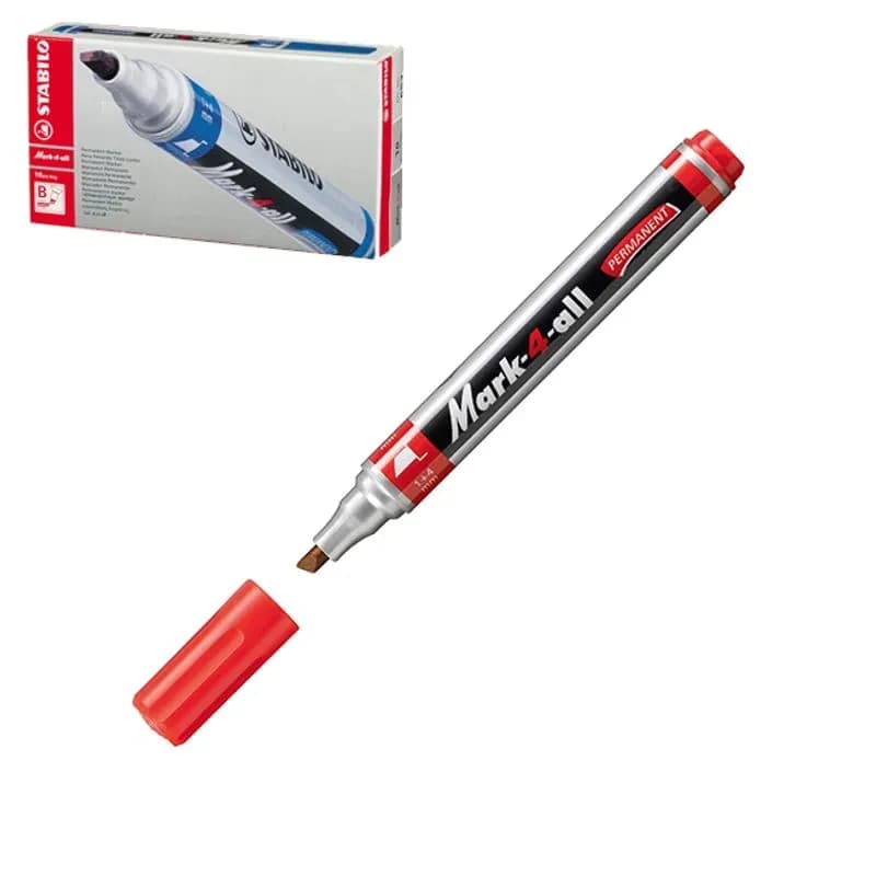 Marcador permanente MARK-4 all rojo 10/1 stabilo