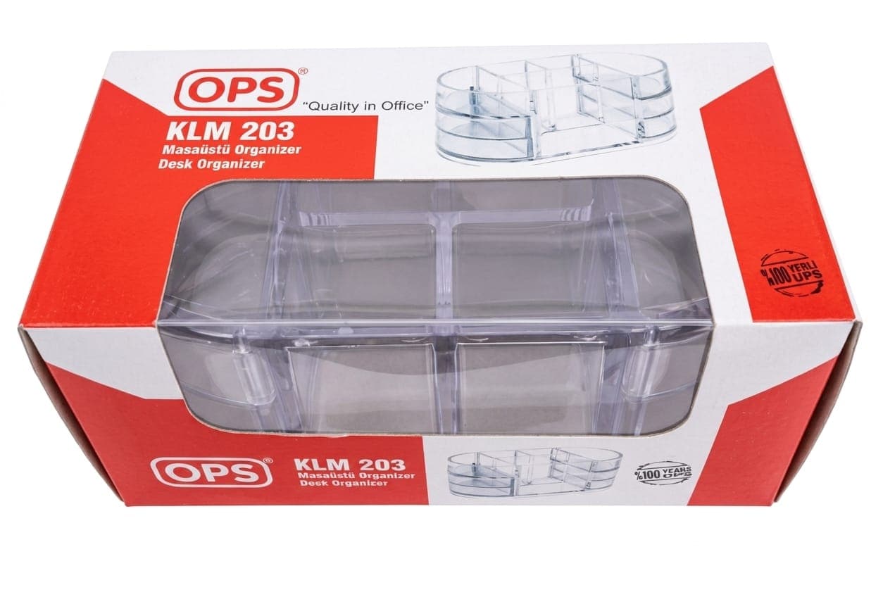Organizador plastico p/escritorio clear