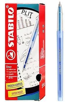 Boligrafo liner fino azul 10/1 stabilo