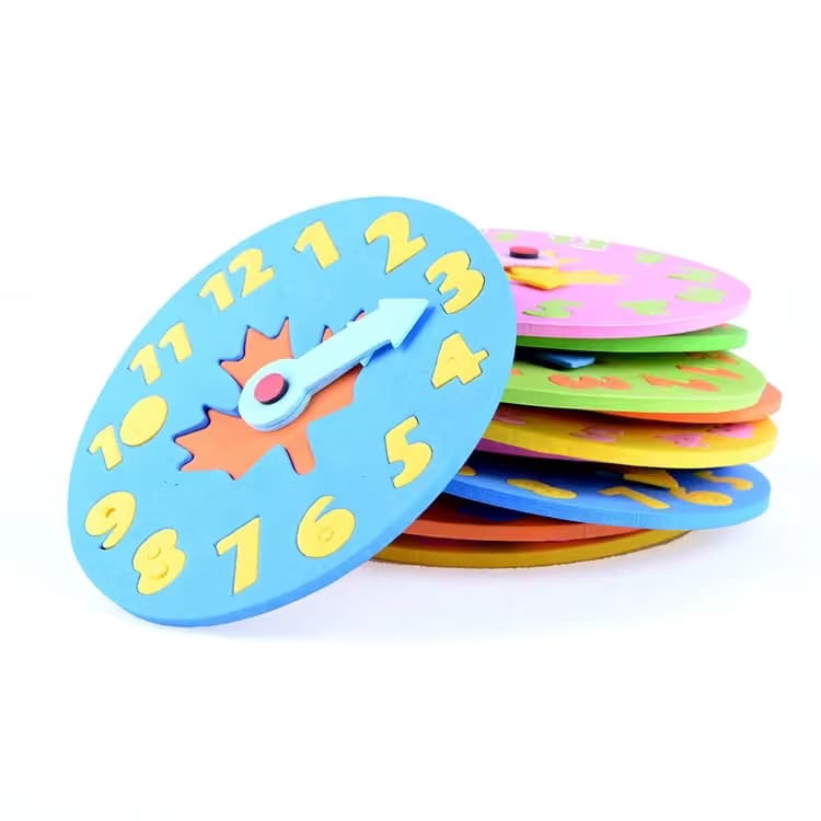 Rompecabezas de foam/reloj de arce