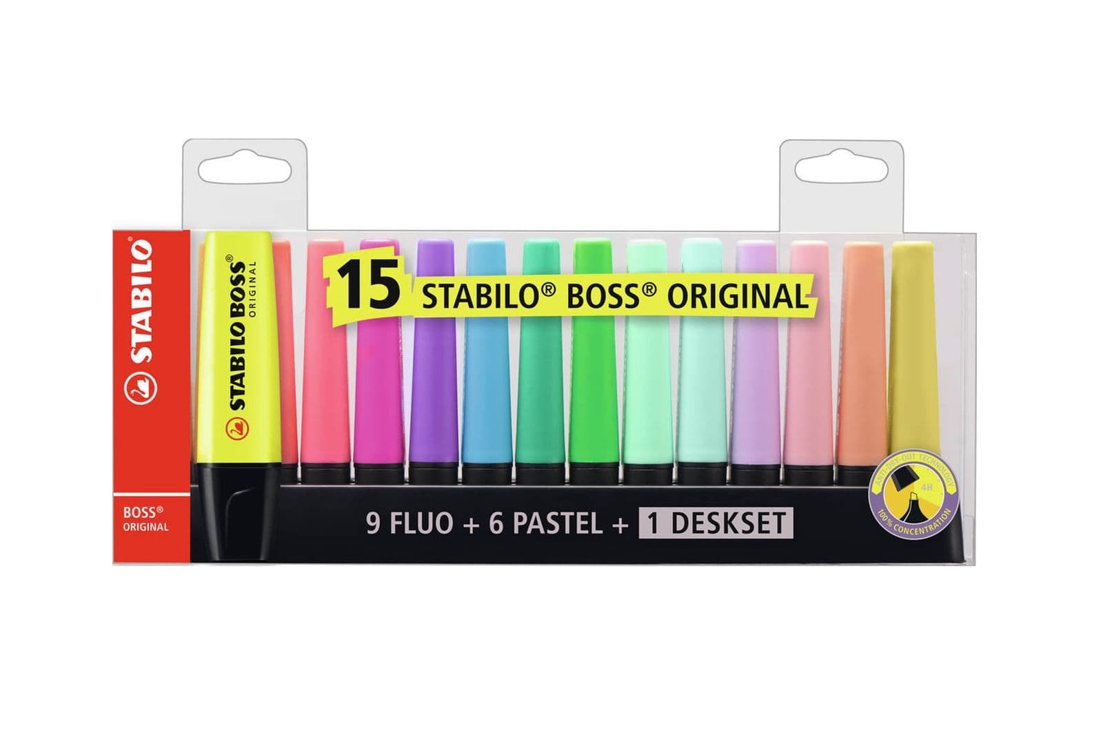 Resaltador boss desk fluo/pastel 15/1 promo stabilo